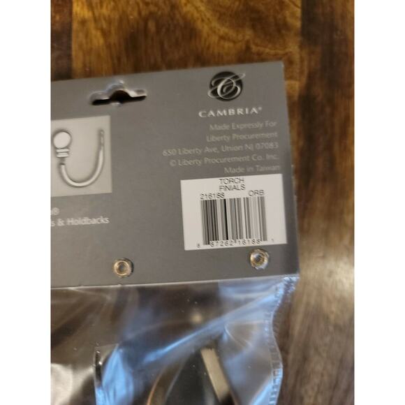 NEW Factory Sealed Cambria Classic Torch Curtain Rod End Set Bronze (Set of 2) - Picture 8 of 12